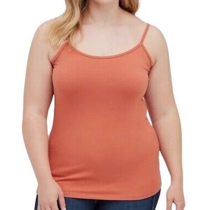 Torrid 1X Tank Top Foxy Cami Layering Brown/Orange Plus T-Shirt Tee